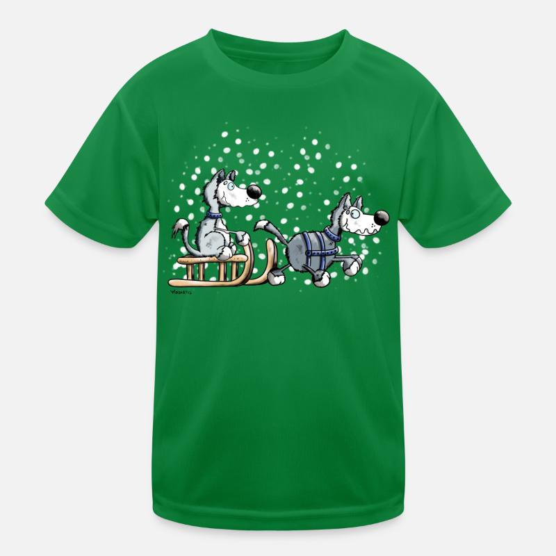 Drôle Huskies T-shirt sport Enfant