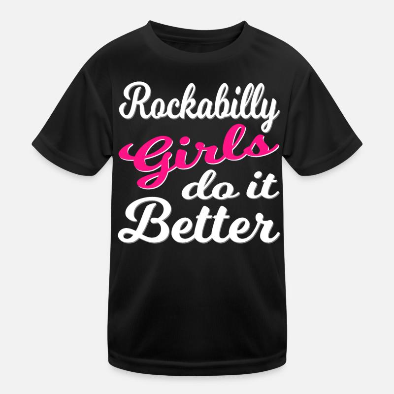 Rockabilly Vintage Mädchenpower Kinder Funktions-T-Shirt