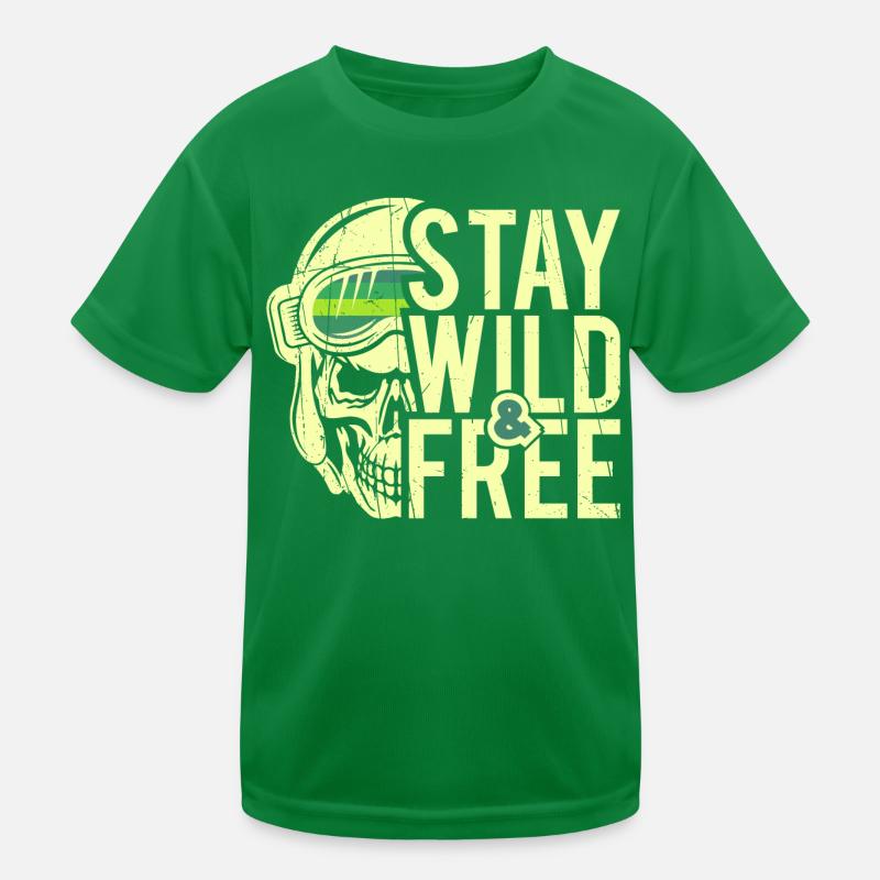 Restez sauvage et libre - Design T-shirt sport Enfant