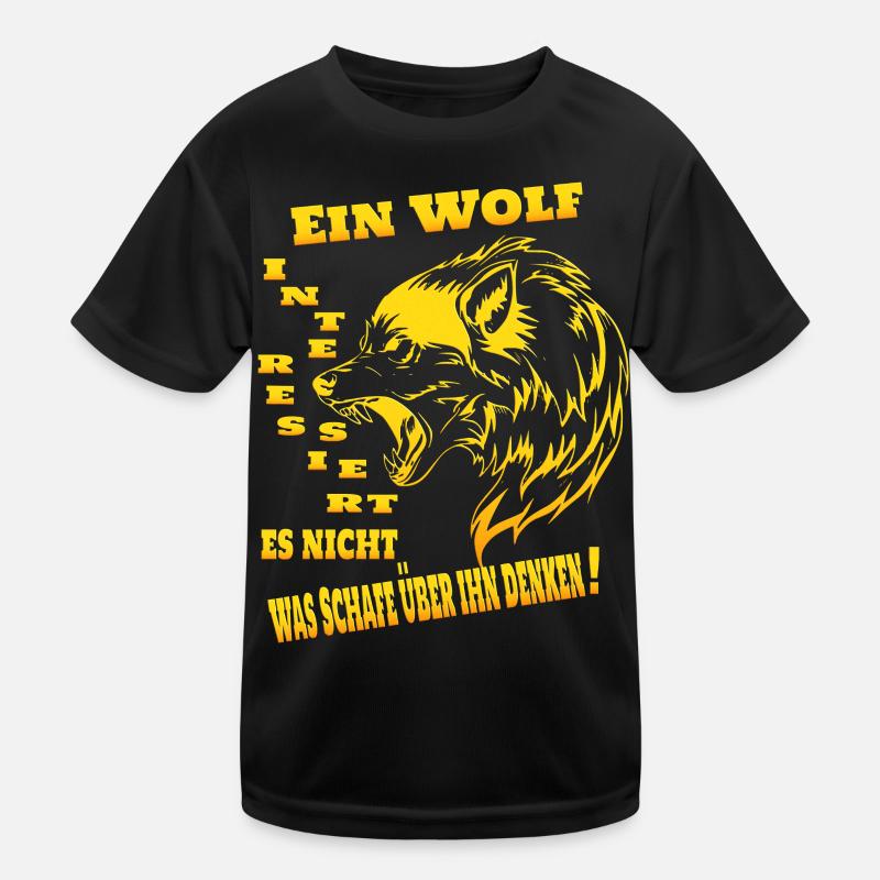 Wolf Rudel Alphatier Kinder Funktions-T-Shirt