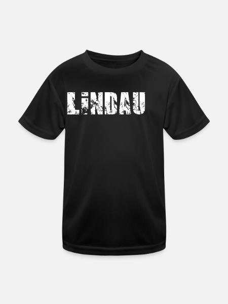 Lindau - Kinder Funktions-T-Shirt - Schwarz