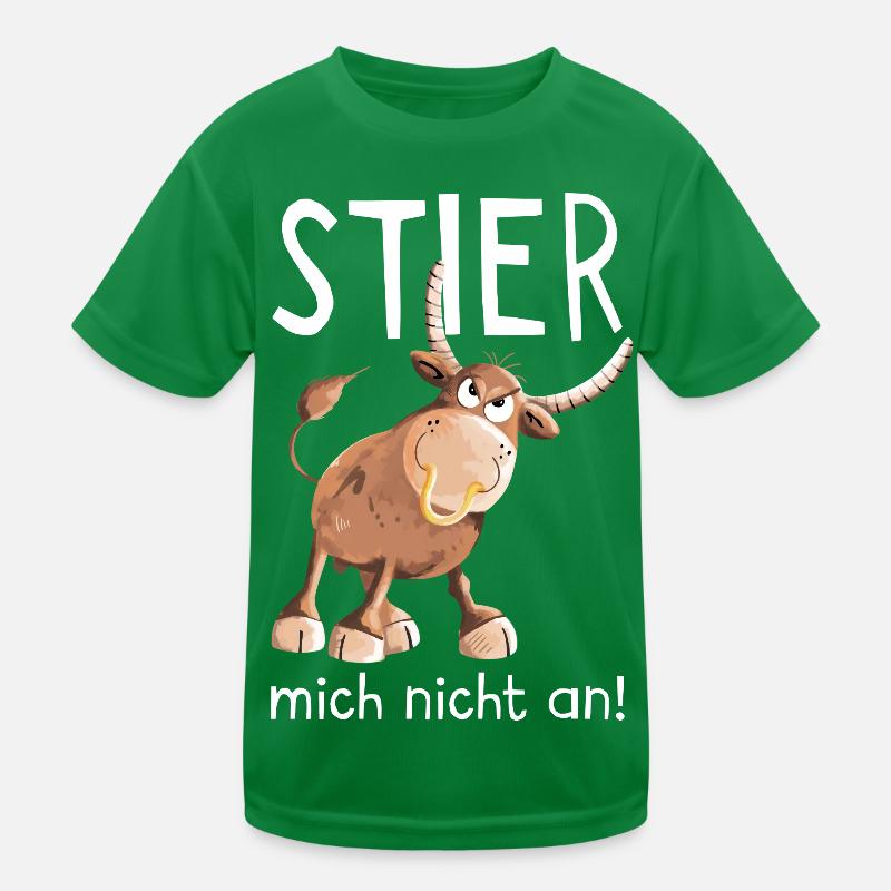 Stier mich nicht an - Bulle - Kuh - Comic Kinder Funktions-T-Shirt