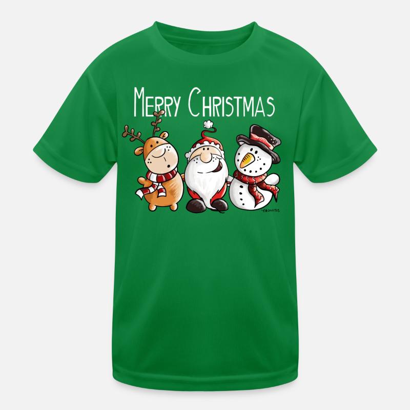 Merry Christmas Weihnachtsmann und Freunde Kinder Funktions-T-Shirt