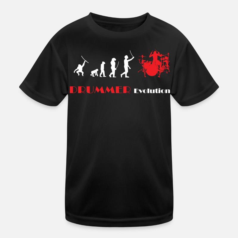 DRUMMER Evolution rot Kids Functional T-Shirt