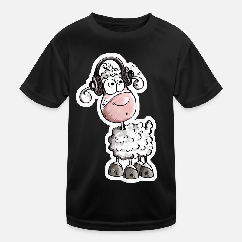 Schaf mag Musik - Schafe - Lamm - Bock - Schafbock Kinder Funktions-T-Shirt
