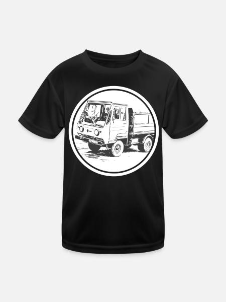 Multicar M25 - Kinder Funktions-T-Shirt - Schwarz