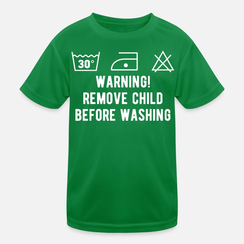 Instruction de lavage drôle T-shirt sport Enfant