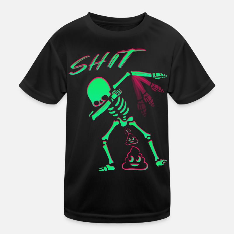 Funny skeleton Kids Functional T-Shirt