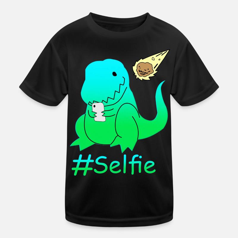 Lustiger Selfie Dinosaurier Kinder Funktions-T-Shirt