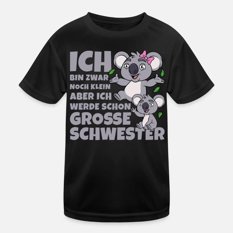 Große Schwester Koala Koalas Geschwister Mädchen Kinder Funktions-T-Shirt