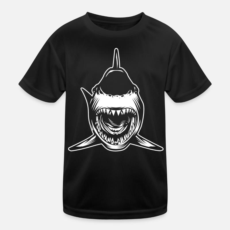 Open mouth shark Kids Functional T-Shirt