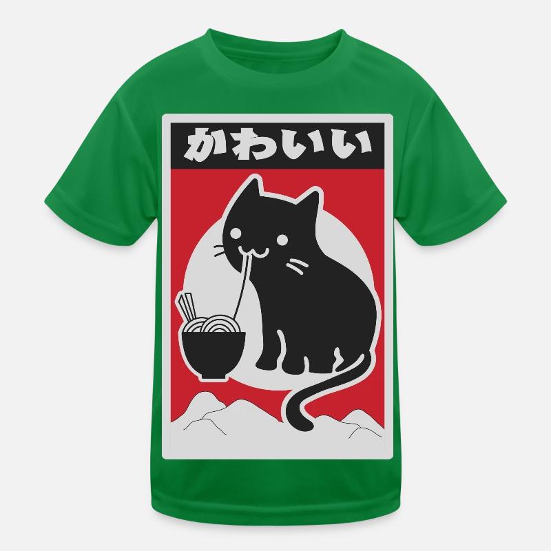 Neko schwarze Liebe Ramen Kinder Funktions-T-Shirt