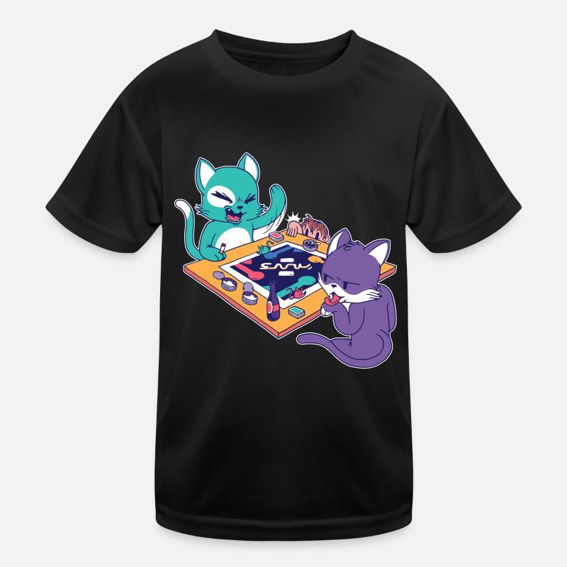 Katzen-Gamer Battle Kinder Funktions-T-Shirt
