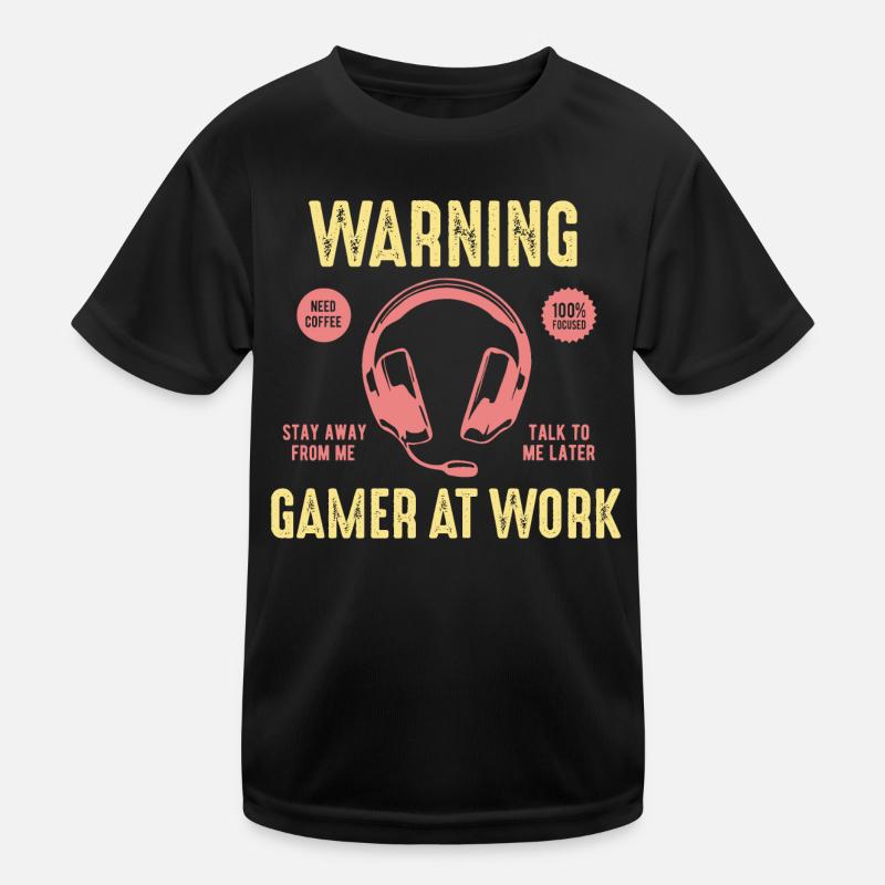 Computerspiele - Kinder Funktions-T-Shirt - Schwarz