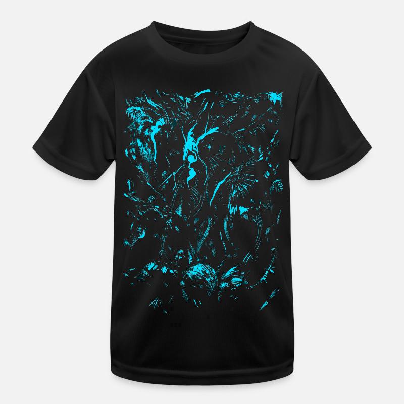 Chutullu - Lovecraft / Abstrakt Horror - Kinder Funktions-T-Shirt - Schwarz