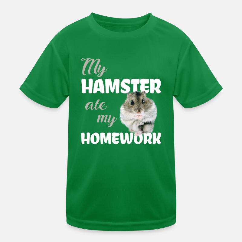 Hamster homework Funny saying Kids Functional T-Shirt