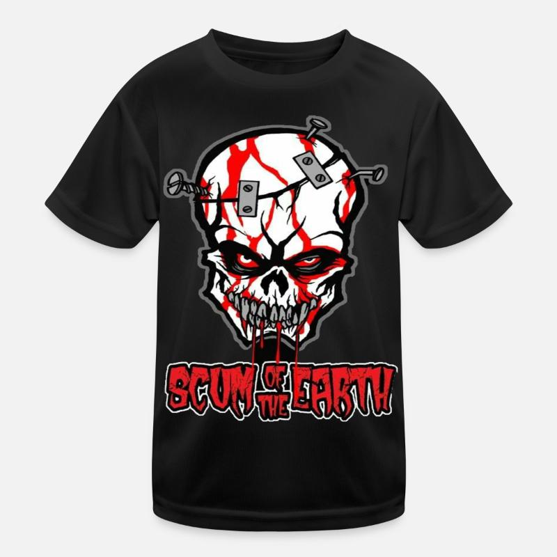 Skull with nails Kids Functional T-Shirt