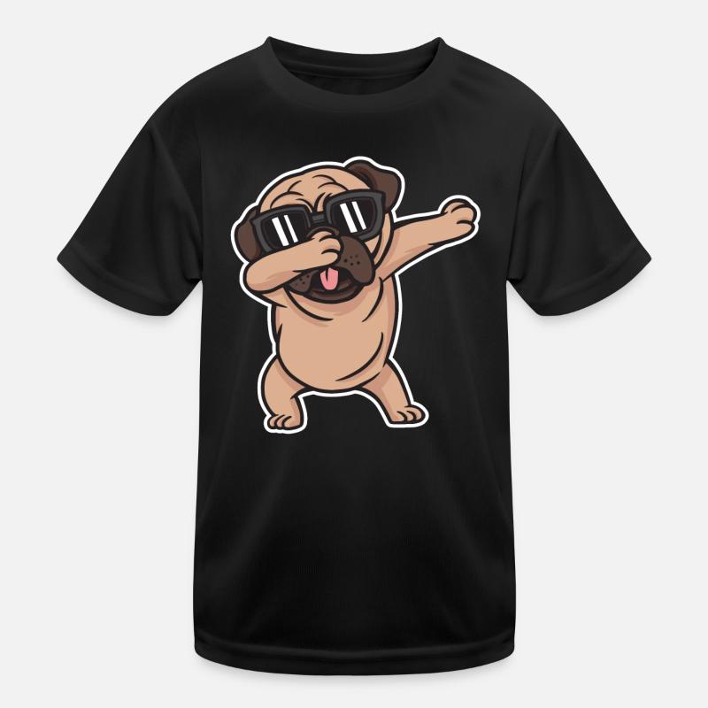 Dab Dabbing Pug Dog Dog Dancing Trend Gift Kids Functional T-Shirt