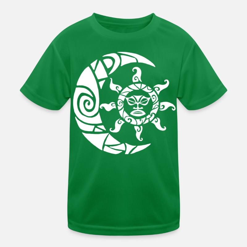 Moon, sun and nature (white) Kids Functional T-Shirt