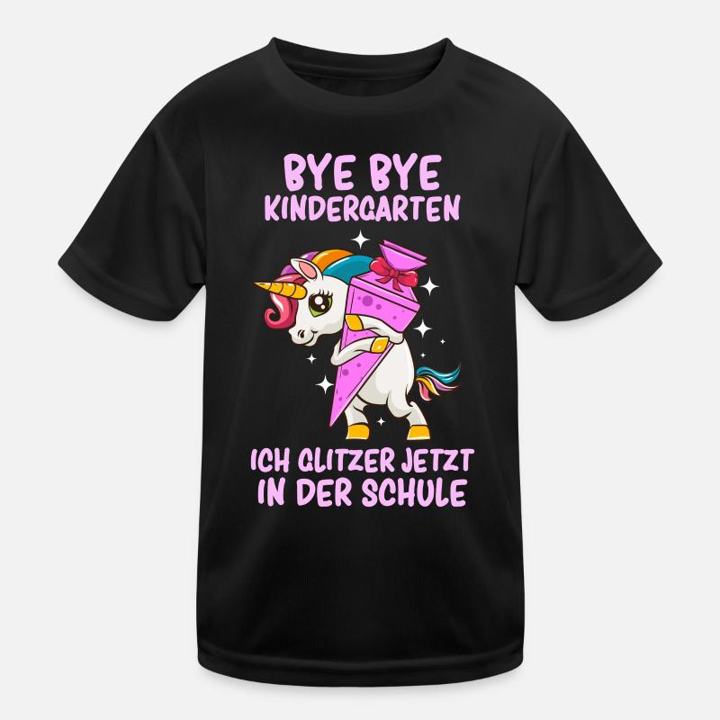 Scolarisation Écolier Bye Bye Kindergarten Einhorn T-shirt sport Enfant