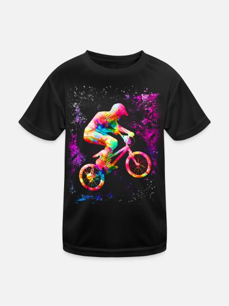 BMX Cycling - BMX Riders - BMX - Kids Functional T-Shirt - black - Front