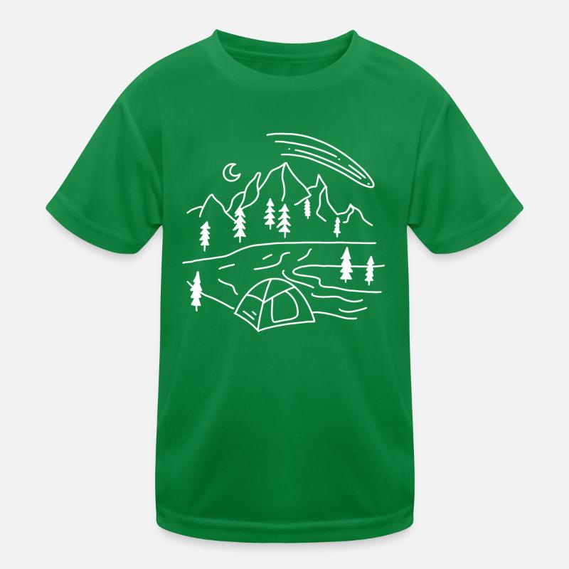 Zelten Kinder Funktions-T-Shirt