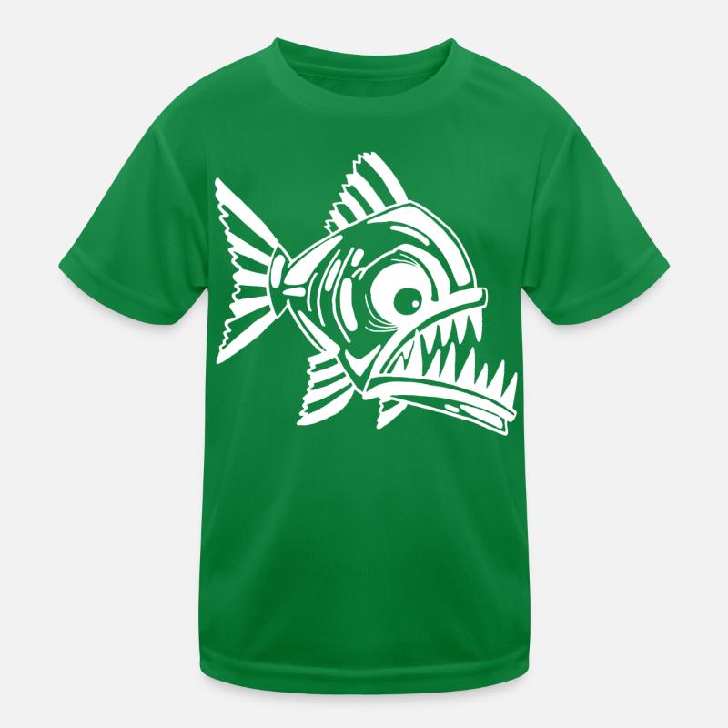 Carnivorous white fish Kids Functional T-Shirt