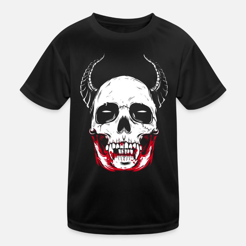 Vampire skeleton horror skull Kids Functional T-Shirt