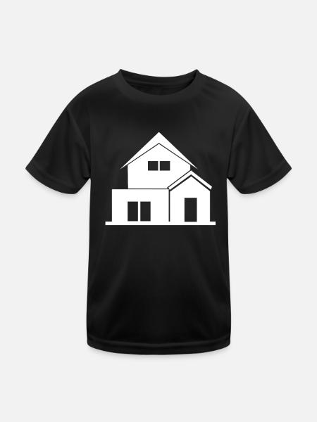 House White - Kids Functional T-Shirt - black - Front