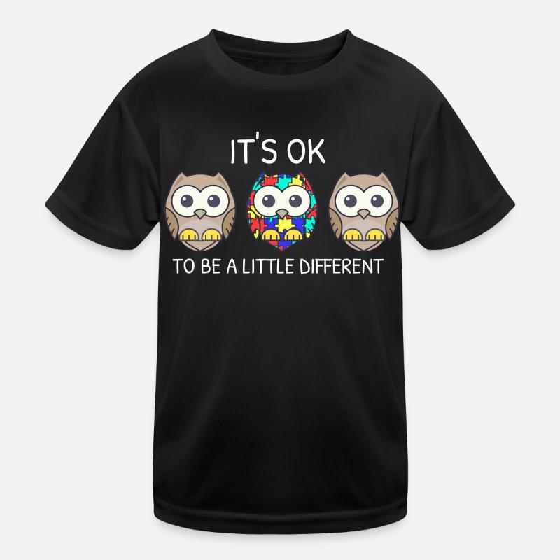 It's ok to be different Eule Asperger Autismus Kinder Funktions-T-Shirt