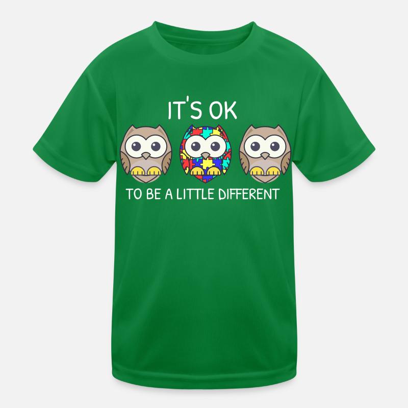 It's ok to be different Eule Asperger Autismus Kinder Funktions-T-Shirt
