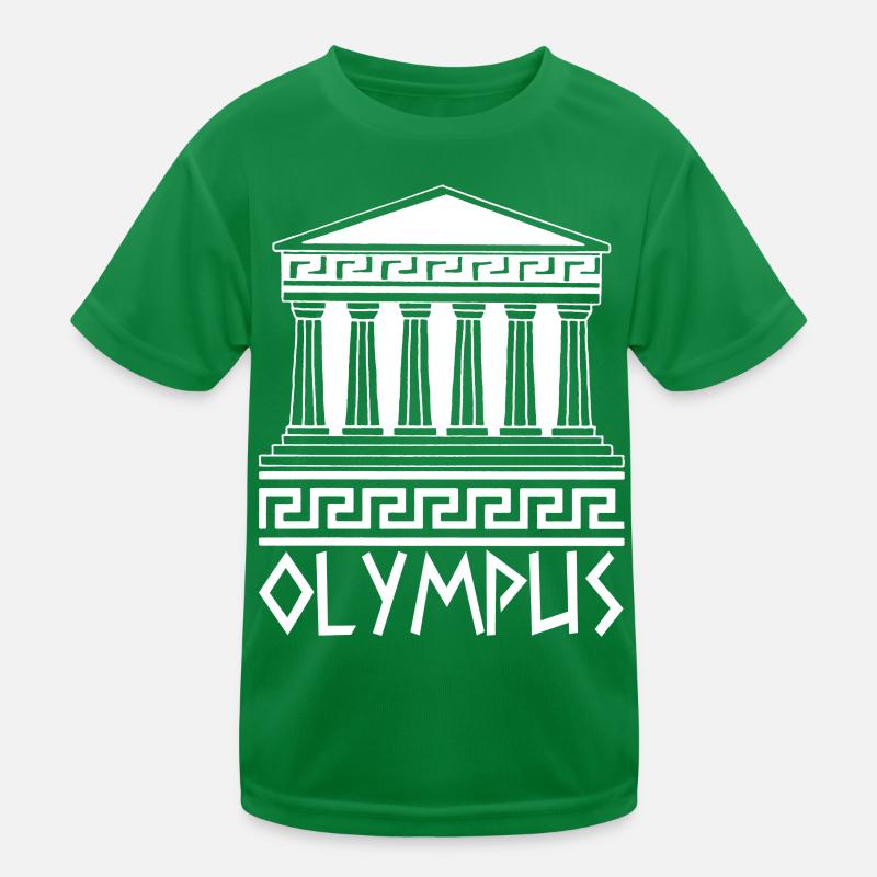 White Temple at Mount Olympus Kids Functional T-Shirt