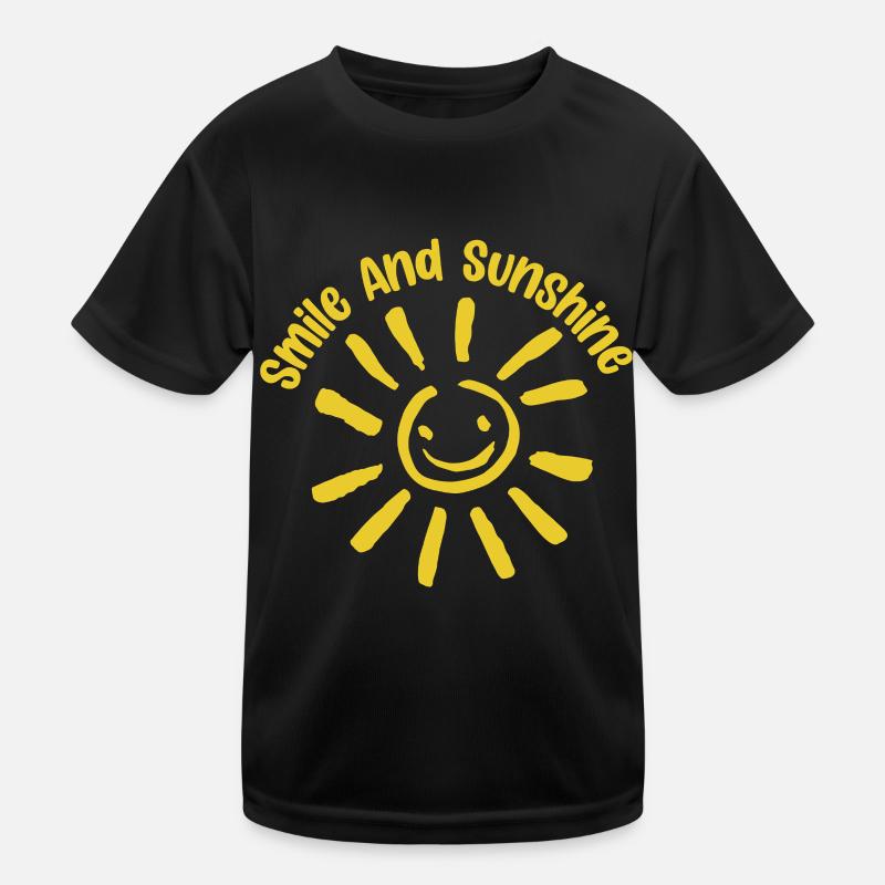 Smile And Sunshine Sunburst  Kids Functional T-Shirt