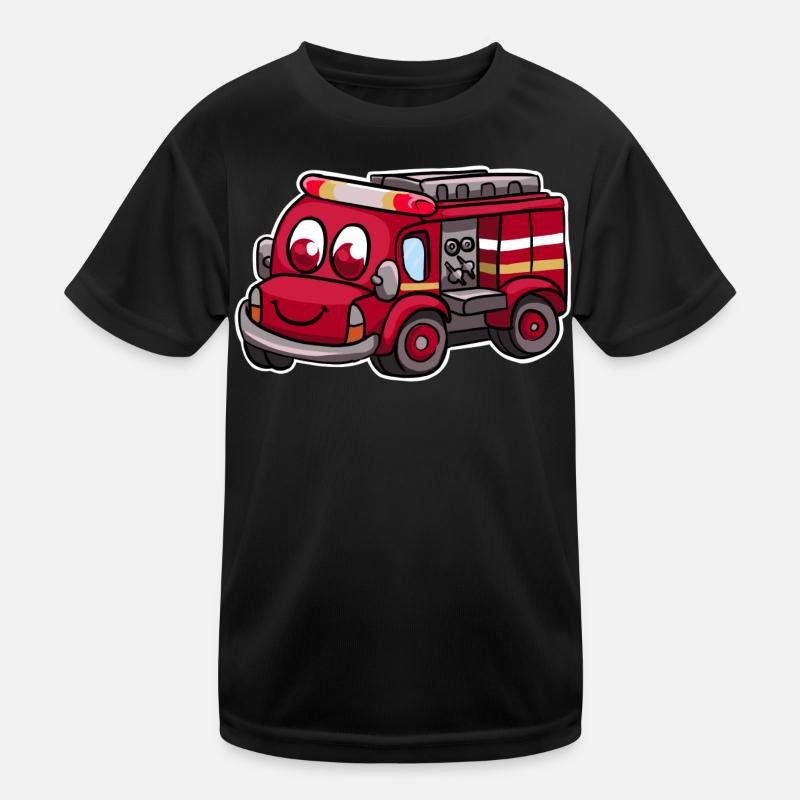 Fire truck fire brigade Kids Functional T-Shirt