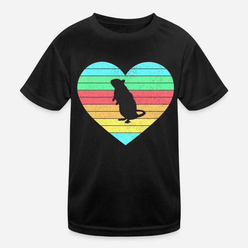Maus Herz Design mit Regenbogen / Geschenk Kinder Funktions-T-Shirt