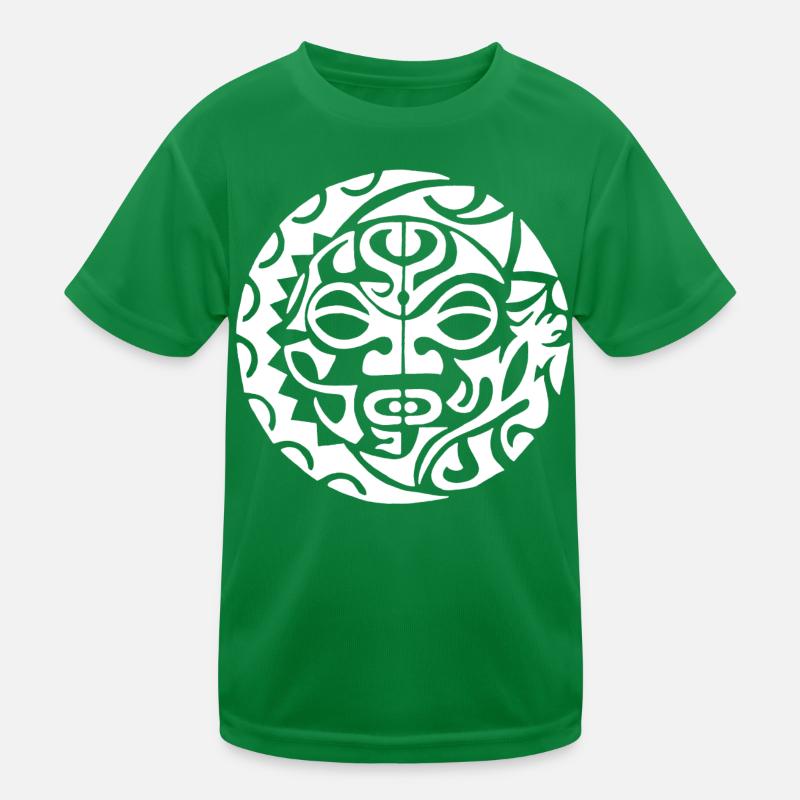 Polynesische Todeskopf weiß Kinder Funktions-T-Shirt