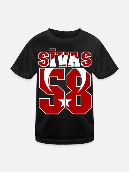 Sivas 51 Türkei - Kinder Funktions-T-Shirt - Schwarz