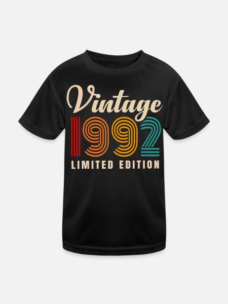 millésime 1992 - T-shirt sport Enfant - noir - Devant