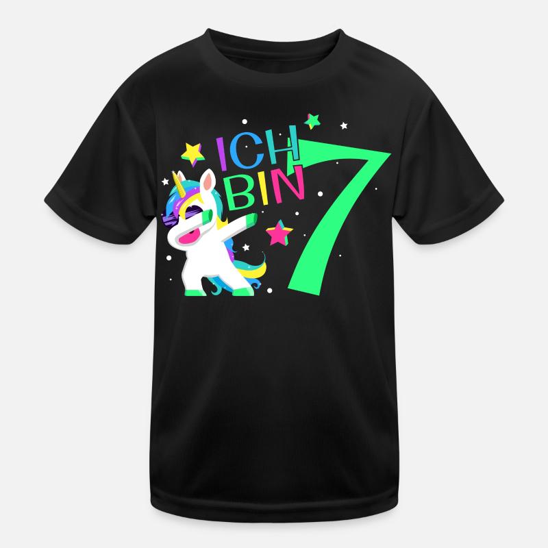 Ich Bin 7 Jahre Einhorn 7. Geburtstag Geschenk Kinder Funktions-T-Shirt
