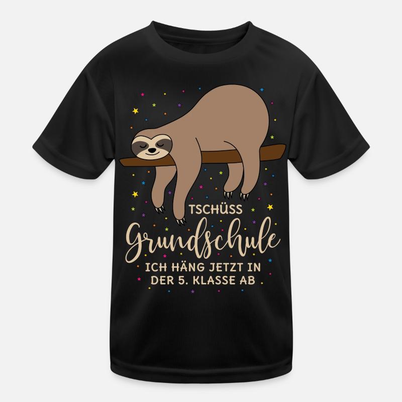 Grundschule Abschluss 5. Klasse Schule Faultier Kinder Funktions-T-Shirt