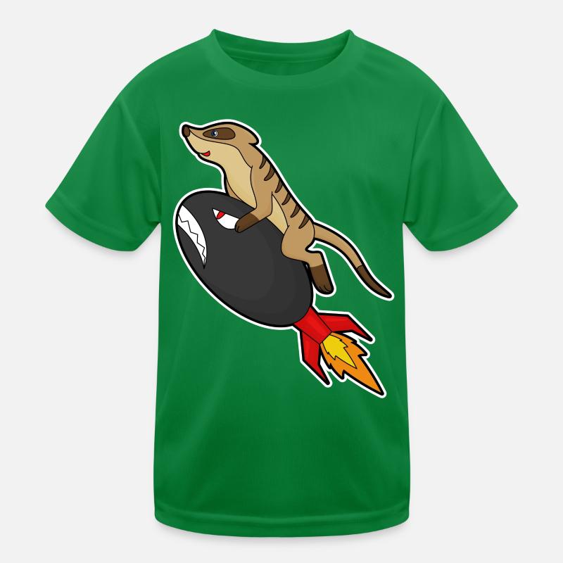 Erdmännchen Rakete Kinder Funktions-T-Shirt