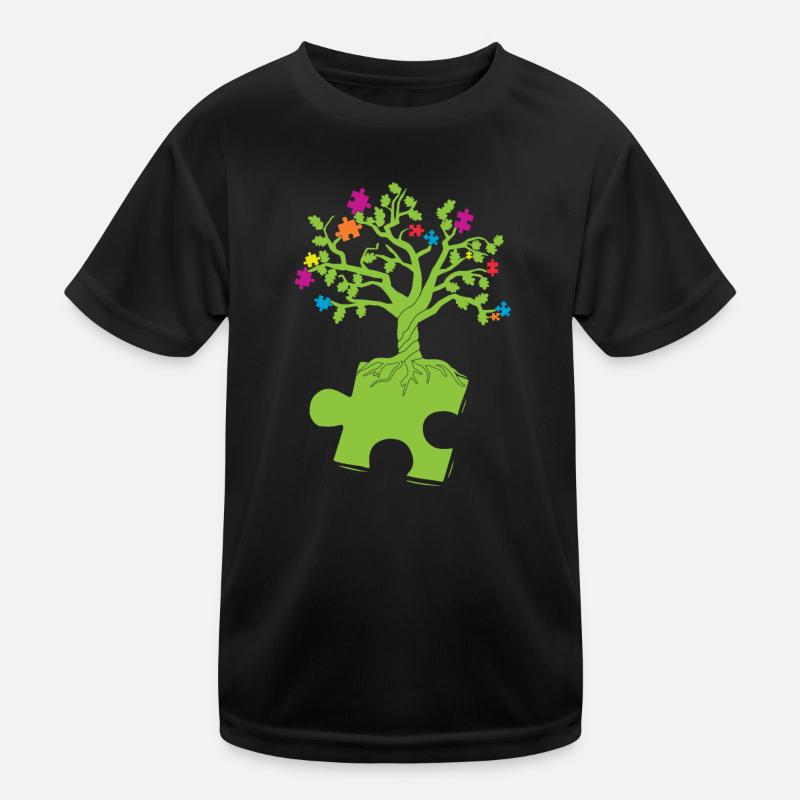 Autismus Awareness Puzzle Baum Kinder Funktions-T-Shirt