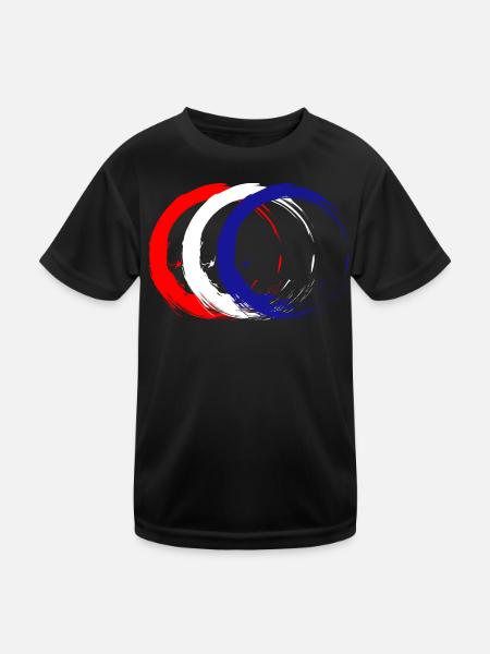 Kroatien - Kinder Funktions-T-Shirt - Schwarz - Vorne