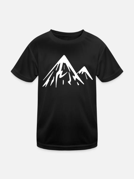 Mountain Mountains - Kids Functional T-Shirt - black - Front
