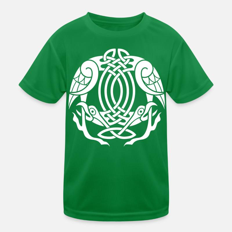 White Celtic eagle Kids Functional T-Shirt