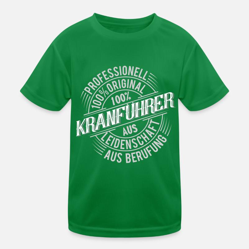 Kranführer Kinder Funktions-T-Shirt