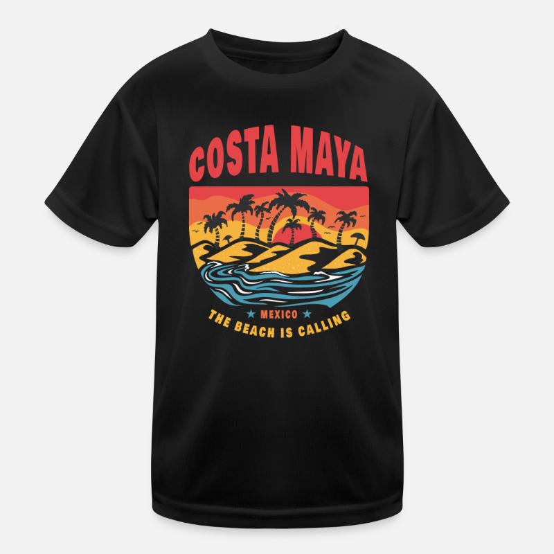 Costa Maya Mexico Beach Kids Functional T-Shirt
