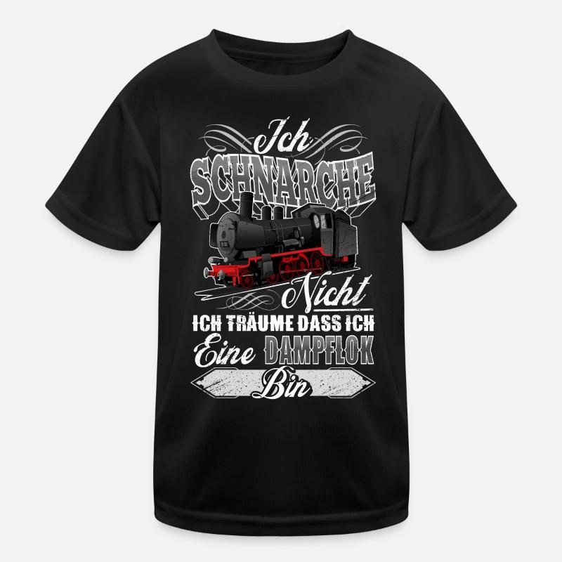 Dampflok Schnarchen Kinder Funktions-T-Shirt