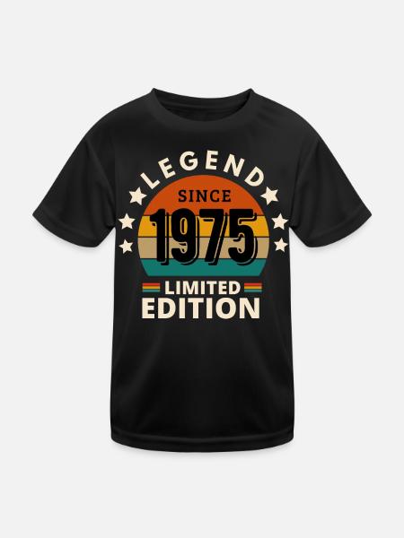 LEGEND 1975, VINTAGE 1975 - Kids Functional T-Shirt - black