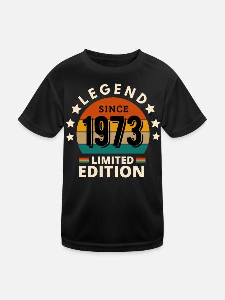 LÉGENDE 1973, MILLÉSIME 1973 - T-shirt sport Enfant - noir - Devant